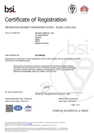bsi - Certificate of Registration